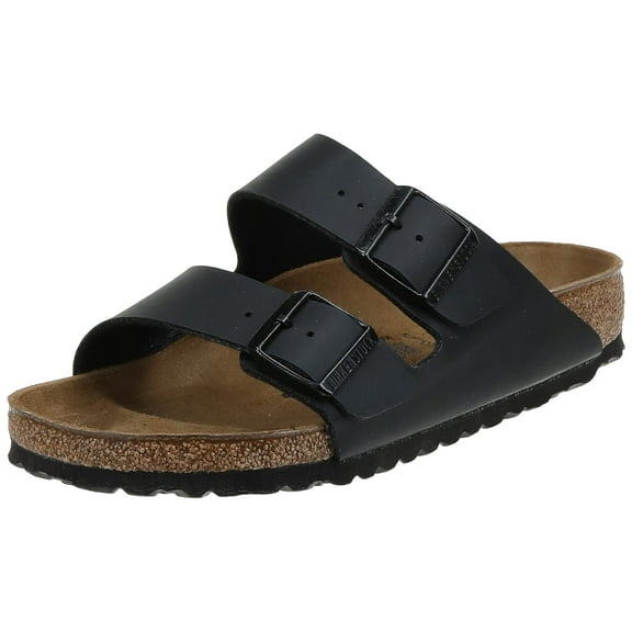 Birkenstock Women's Arizona 2 Strap Soft Cork Footbed Sandal Black 38 M EU