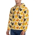thumbnail image 3 of Haiem Funny Chicken Patterned Men's Hoodie with Kangaroo Pocket - Ideal Pullover Sweatshirt for Daily Wear, Travel, and Home-Small, 3 of 7