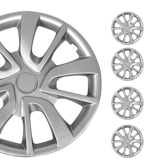 15" Set of 4 Pcs Wheel Covers for Chrysler Hubcaps fit R15 Tire Steel Rim Silver