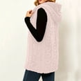 thumbnail image 5 of cocolona Textured Fuzzy Fleece Vest for Women Sleeveless Button Down Cable Knit Cardigan Solid Color Casual Sweater Vest, 5 of 7