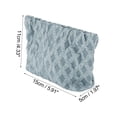thumbnail image 3 of 1 Pc Bolsa de Maquillaje con Cierre a Presión para Mujeres, Bordado, para Actividades al Aire Libre, Gimnasio, Lona, Gris Azul - Pequeña, 3 of 3