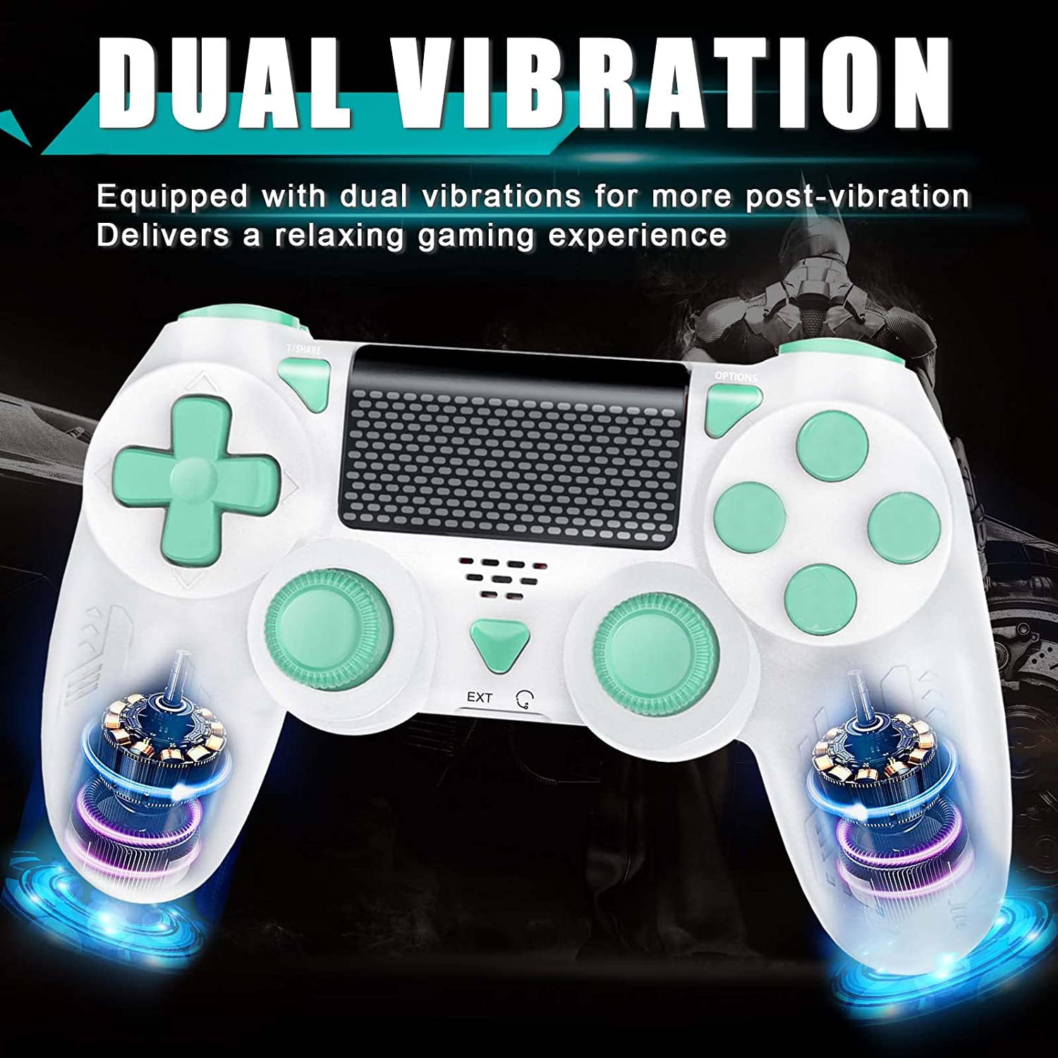 værdighed Lære udenad Dronning 2 Pack Wireless Controller for PS4, Bonadget Wireless Gamepad Compatible  with Playstation 4/ Pro/Slim,PS-4 Remote Built-in 1000mAh Battery with  Turbo/ Dual Vibration/6-Axis Motion Sensor - Walmart.com