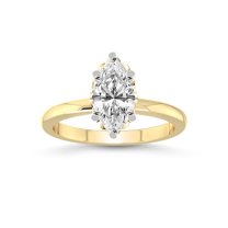 IGI Certified 4 Carat Marquise Shape Lab Grown Diamond Engagement Ring | 14K Yellow Gold | Malissa Solitaire Diamond Ring | FG-VS1-VS2 Quality Friendly Diamonds
