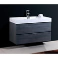 thumbnail image 3 of KubeBath Bliss 40" High Gloss Gray Oak Wall Mount Single Sink Modern Bathroom Vanity, 3 of 9