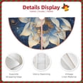 thumbnail image 3 of Bingfone Christmas Tree Skirt Mat Christmas Decoration Interior 36" -Blue Golden Dream Lotus, 3 of 6