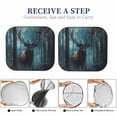 thumbnail image 6 of Daiia Mystical Forest Elk 2PCS Car Windshield Sun Shade, Foldable Sun Shield for Car Front Window, Auto Sun Blocker Visor Protector Universal for Truck SUV Pickup-Large, 6 of 7