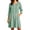 Green, variant on Noric Women's 3/4 Sleeve Mini Dresses Embroidered Loose Fit Summer Casual with Pockets Solid Color Shift Dress