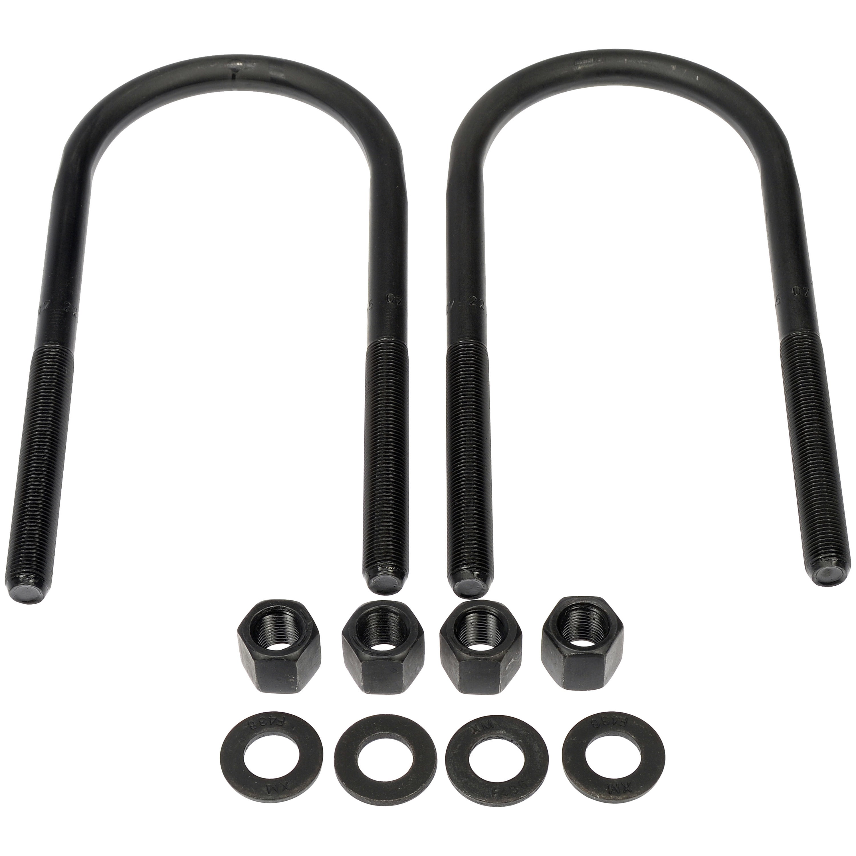 Dorman 929-826 Front Leaf Spring Axle U-Bolt Kit for Specific Jeep Models, Semi-Gloss Black