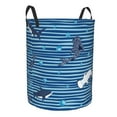 thumbnail image 2 of Gaeub Sharks on White Blue Striped Dirty Clothes Storage Basket, Toy Storage Bin for Storing Clothing, Diapers, Toys - Medium, 2 of 8