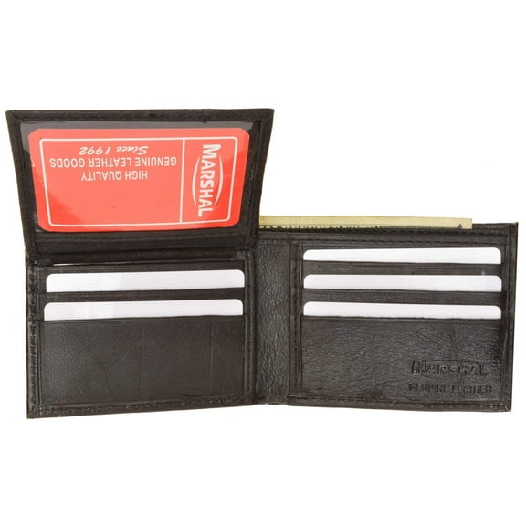 Soft Lambkin Leather Removable Flap ID Card Holder Bifold Wallet 1143