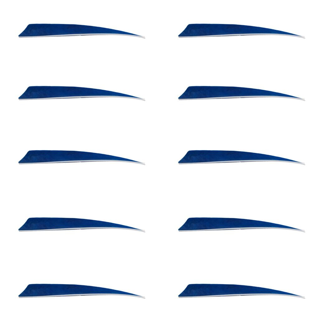 QSTDGVPW 1 Pieces Arrow Fletching Arrow Feathers Fletches Shield Cut Hunting 5 Inch Blue
