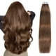 thumbnail image 1 of Extensiones de pelo con cinta adhesiva SUYYA, color marrón chocolate, 50 g, 20 unidades, 22 pulgadas, 1 of 6