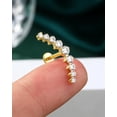 thumbnail image 4 of G23 Titanium Helix Conch Piercing Jewelry Gold 16g Flat Back 8mm Helix Cartilage Conch Earring Stud Silver Arcuate Hypoallergenic InThreaded Helix Conch Jewelry Gold, 4 of 5