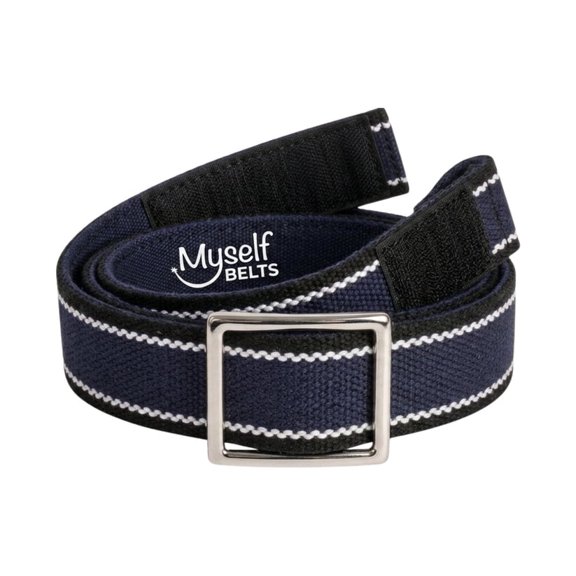 MYSELF BELTS - Navy Black Webbing School Uniform Easy Fasten Belt For Toddlers/Kids -3T