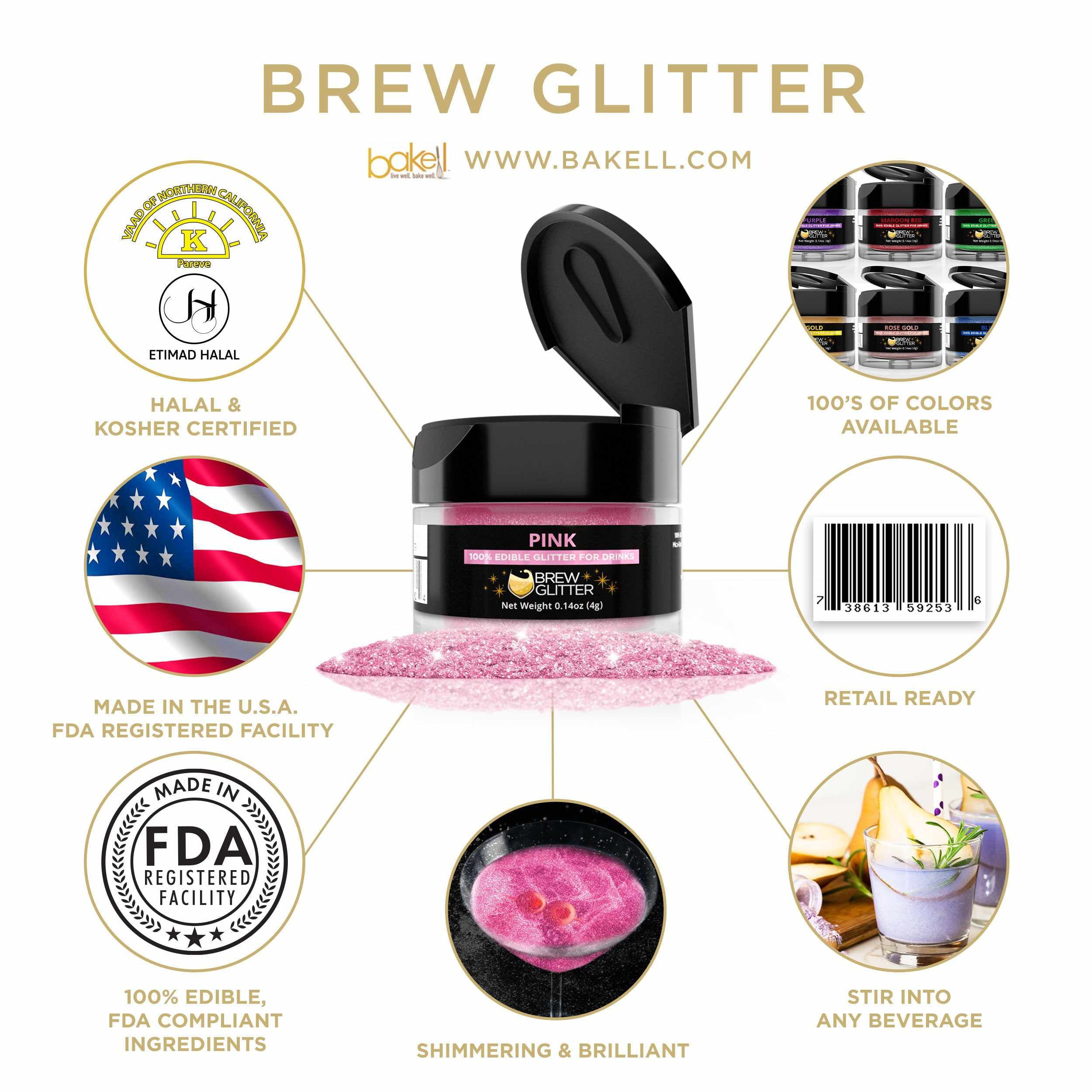 Pink Iridescent Brew Glitter