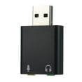 thumbnail image 1 of Adaptateur de Carte Son Externe USB 2.0 - Convertisseur Audio/micro Plug & Play 3,5 mm pour PC, Portable, Mac - Prend en Charge XP/Win7-10/Mac OS - Adaptateur Audio USB 9g Léger (Noir), 1 of 6