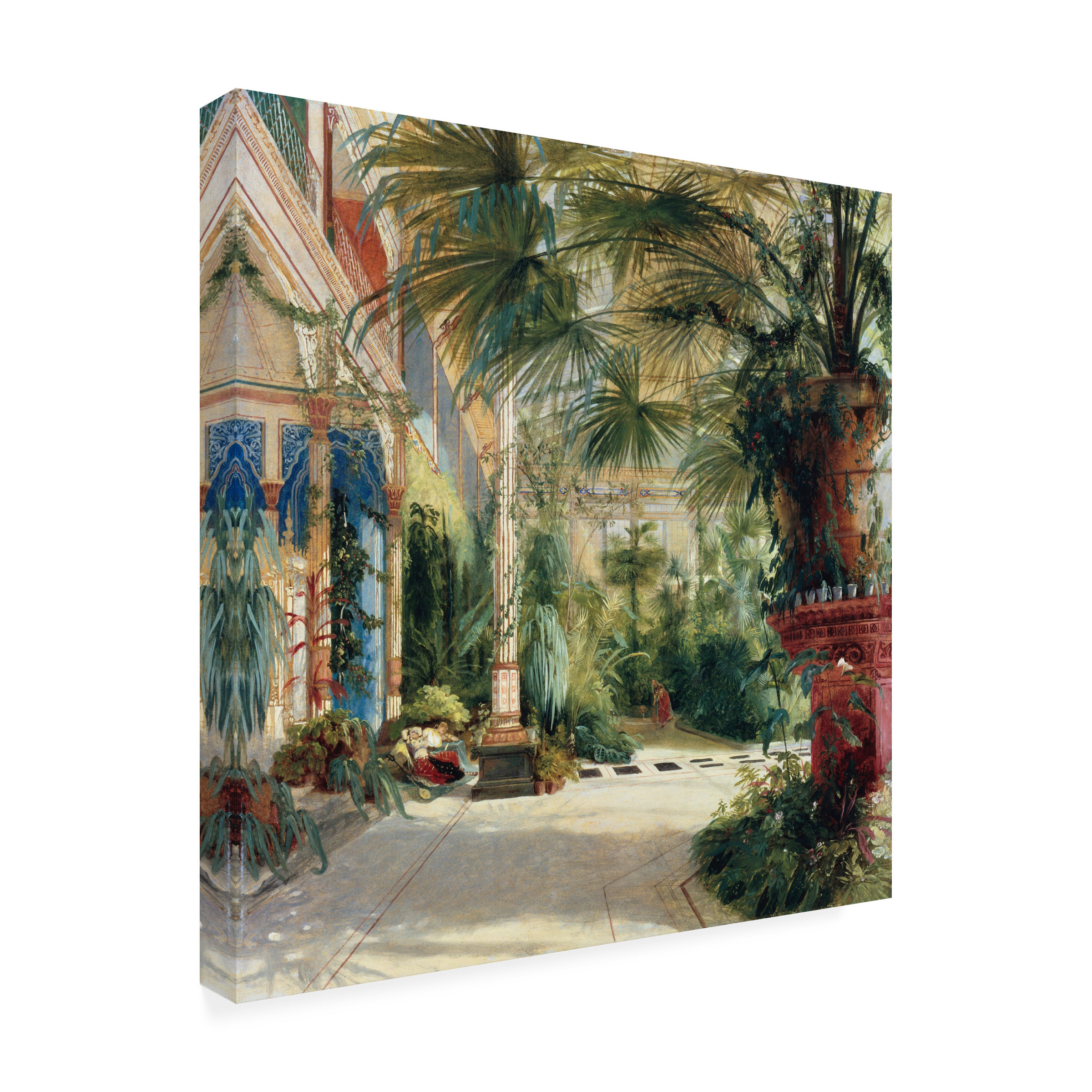 Trademark Fine Art Carl Blechen The Interior of the Palm House Canvas Wall Art - 35x35