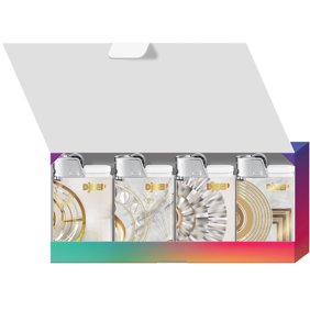 DJEEP Pocket Lighters, ELEGANT Collection, 4 Count Pack of Disposable Lighters