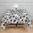 thumbnail image 3 of White Cow Black Spot Milk Pattern Square Tablecloth,Waterproof Square Table Cover,Wipeable Spillproof Washable Table Cover for Home Kitchen Party Decor 42"X42"(107x107cm), 3 of 6