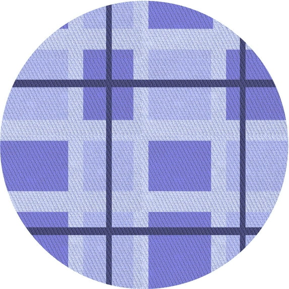 Ahgly Company Machine Washable Indoor Round Transitional Blue Angel Blue Area Rugs, 3' Round