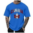 thumbnail image 1 of T-shirts pour Hommes Printemps et Été Fête Nationale Célébration Décontractée Imprimé Partiel Col Rond Manches Courtes, 1 of 4