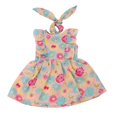 thumbnail image 2 of Vestido Sin Mangas Floral Hairband Traje Para Muñeca De 18 Pulgadas Amarillo Zulema Traje de muñecas vestido de tela, 2 of 6