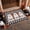 Black & White, variant on 2 Pcs Layered Coir Doormat Set Baseball Welcome Front Door Mat with Red and White Striped Outdoor Rug Non Slip Porch Entryway Rug for Indoor Outdoor Game Day Baseball Season Decor