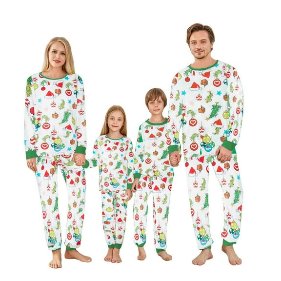Family Christmas Pajamas Xmas Pjs Matching Sets Holiday Home Sleepwear Jammies Outfits