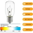 thumbnail image 5 of Appliance Light 40 Watt Bulb,High Temp Resistance Microwave Oven Bulb, E17 Indicator Intermediate Base T8 Tubular Light Bulbs,Dimmable (Pack of 6), 5 of 7
