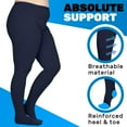 thumbnail image 4 of Absolute Support Women's Opaque Compression Pantyhose 20-30mmHg Navy, 7X-Large, 4 of 9