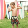 thumbnail image 4 of FORMRS Boys Swim Trunks Quick Dry Mesh Liner Boardshorts Sizes XS-XL, Christmas Blooms, 4 of 7