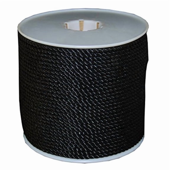 T.W Evans Cordage 191 Black Polypro Rope, 1/4-Inch x 600-Feet
