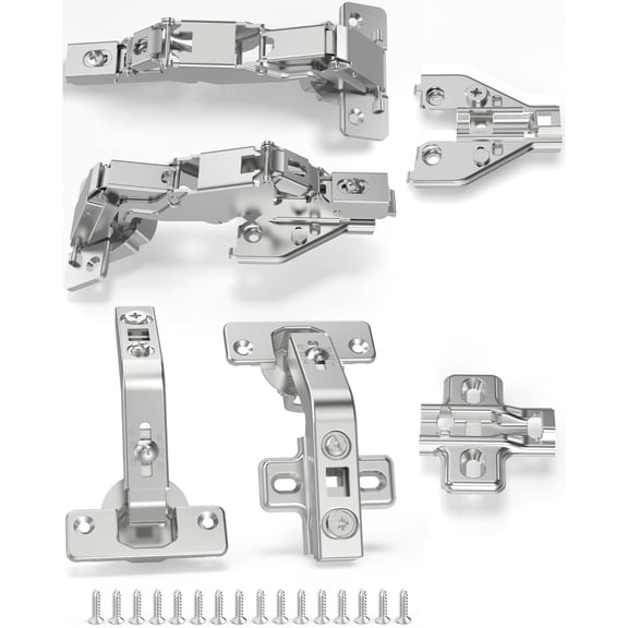 4-Pack 165° Cabinet Hinges, Soft Close Clip-On for Corner Cabinets, Lazy Susans,Framed Doors