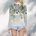 thumbnail image 2 of Gibobby Blusas Manga Larga Mujer Blusa de manga larga con cuello redondo a la moda de verano para mujer, camisa estampada superior semitransparente, camisa inferior（Beige， XXXXXL), 2 of 4