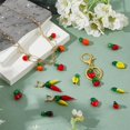 thumbnail image 5 of 1 Set 50Pcs 10Styles Lampwork Glass Beads Simulated Fruits Vegetables Beads Glass Pendant Handmade Chili Pepper Tomato Cherry Loose Spacer Beads for Bracelet Jewelry Making Necklace DIY Crafts, 5 of 7