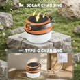 thumbnail image 3 of eYotto Solar LED Camping Light, 2400mAh Rechargeable Camping Lantern with Flashlight, Portable Solar Outdoor Tent Light Flashlight with Hook for Outdoor Activities Hiking Picnic Climbing Fishing, 3 of 11