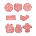 thumbnail image 2 of 8Pcs Cartoon Reusable Cookies Festival Adorable Mould Chocolate Set Convenient Baking Tools Decorating Restaurant .8Pcsnew year themed, 2 of 9