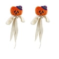 thumbnail image 2 of Miwamany Halloween Curtain Tiebacks 2pc, Polycotton Playful Doll Drape Holdbacks, Spooky Pumpkin Ghost Window Door Home Decor Ornament, 2 of 6