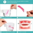 thumbnail image 2 of Comfortable Temporary White Veneer Dentures for Instantly Covering Missing Teeth, 2 of 3