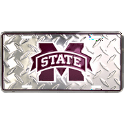 Mississippi State Diamond Embossed License Plate
