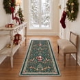thumbnail image 4 of KUETH 4'x6' Christmas Machine Washable Area Rug, Non-Slip Rugs for Bedroom, Small Living Room and Dining Area, Green, 4 of 7