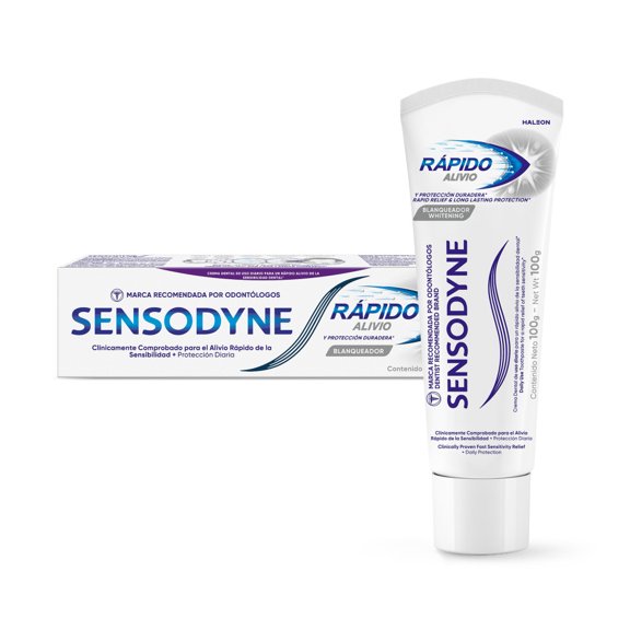Pasta dental Sensodyne para sensibilidad rápido alivio blanqueador 100 g