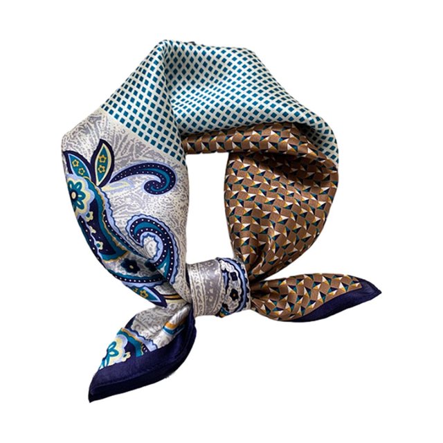 Pañuelo cuadrado pequeño de seda morera para mujer - Pañuelo para el cuello para mujer - Pañuelo de seda - 21" x 21"