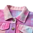 thumbnail image 4 of SILVERCELL Toddler Baby Boys Girls Tie Dye Denim Jacket Long Sleeve Outwear Button Little Kids Coats 0-6Years, 4 of 10
