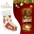 thumbnail image 4 of SKYSONIC Christmas Stocking Personalized Christmas Large Candy Stocking Hanging Gift Xmas Stockings Decoration 1 PC for Family Holiday Party Ornaments Decor Fireplace, 4 of 7