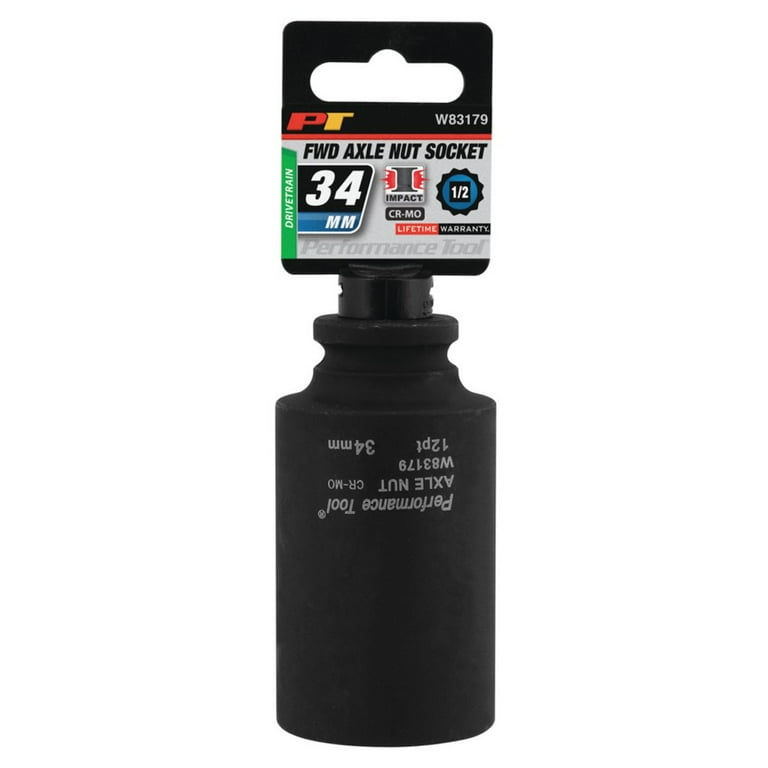 Performance Tool W83179 34 mm 12pt Axle Nut Socket - Walmart.com