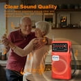 thumbnail image 3 of AM FM Radio Portable, NOAA Weather Radio, Transistor Radio 2AA Battery Operated with Long Range Reception, Loud Speaker, Transistor Antenna, Earphone Jack, Small Gifts for Seniors Elderly, 3 of 7
