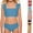 Navy, variant on Gunia Swim Suits For Teens Girls Two Piece Square Neck Ruffle Trim Solid Color Bathing With Flounce Girls' Swimwear For Holiday Beach Pool 7-16 Years