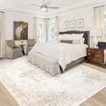 thumbnail image 2 of Area Rug 8x10 Washable Rug, Vintage Boho Medallion Rugs Non-Slip Soft Low Pile Large Distressed Rug Indoor Retro Carpet for Living Room Bedroom Dining Room Office Children's Room(Beige, 8'x10'), 2 of 8
