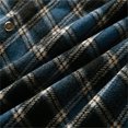 thumbnail image 4 of Pompotops Chemise à Carreaux pour Hommes Ajustée Col Rabattu Manches Longues en Solde, 4 of 7